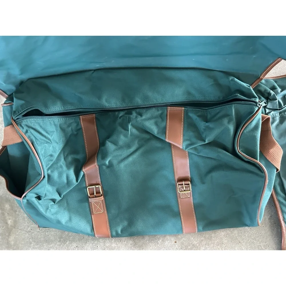 Vintage Polo Ralph Lauren Green Garment Bag Tote Duffle Luggage Travel Lot